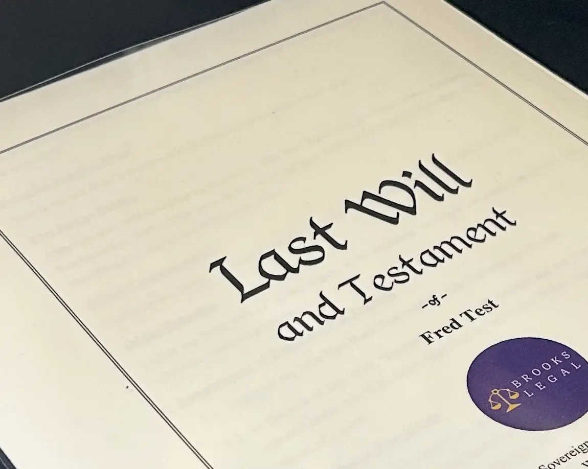 Estate Planning Services Last Will and Testament document