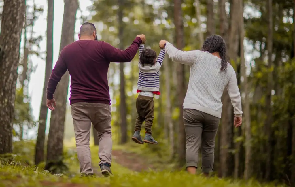 Writing a Will in Poole and Bournemouth? Get in Contact Today Family enjoying a playful forest walk